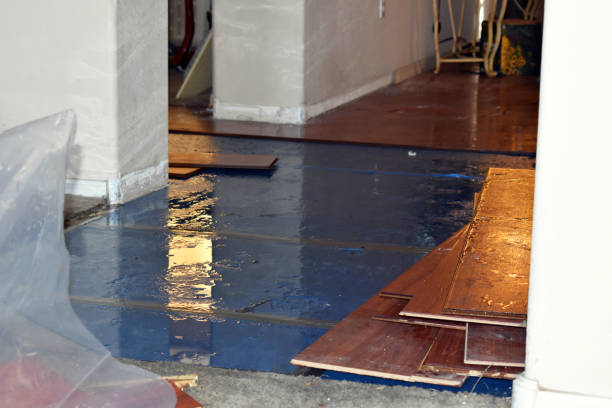 Professional Burst Pipe Cleanup technician working in Valley Stream, NY